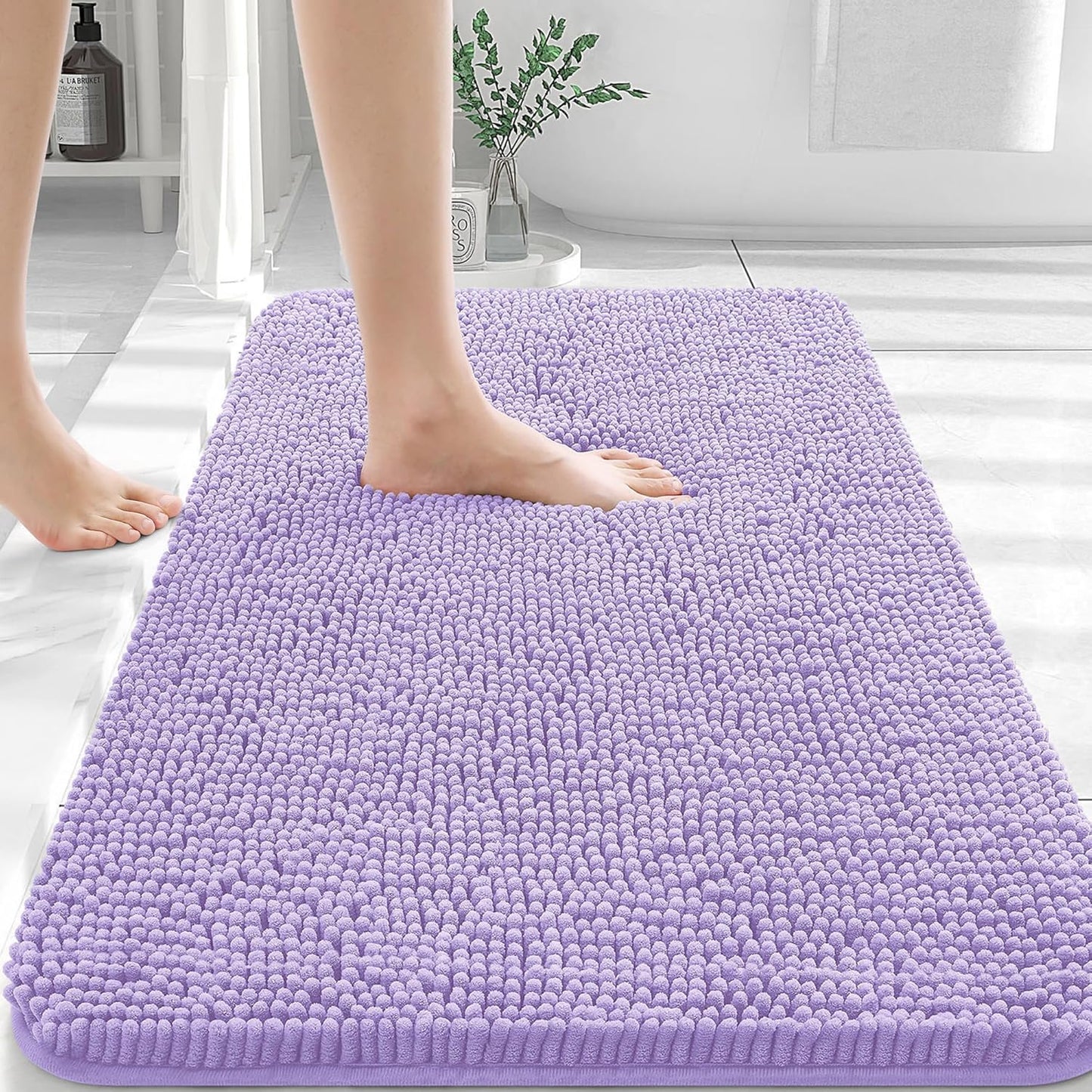 OLANLY Bathroom Rugs 36x24, Extra Soft Chenille Bath Mats