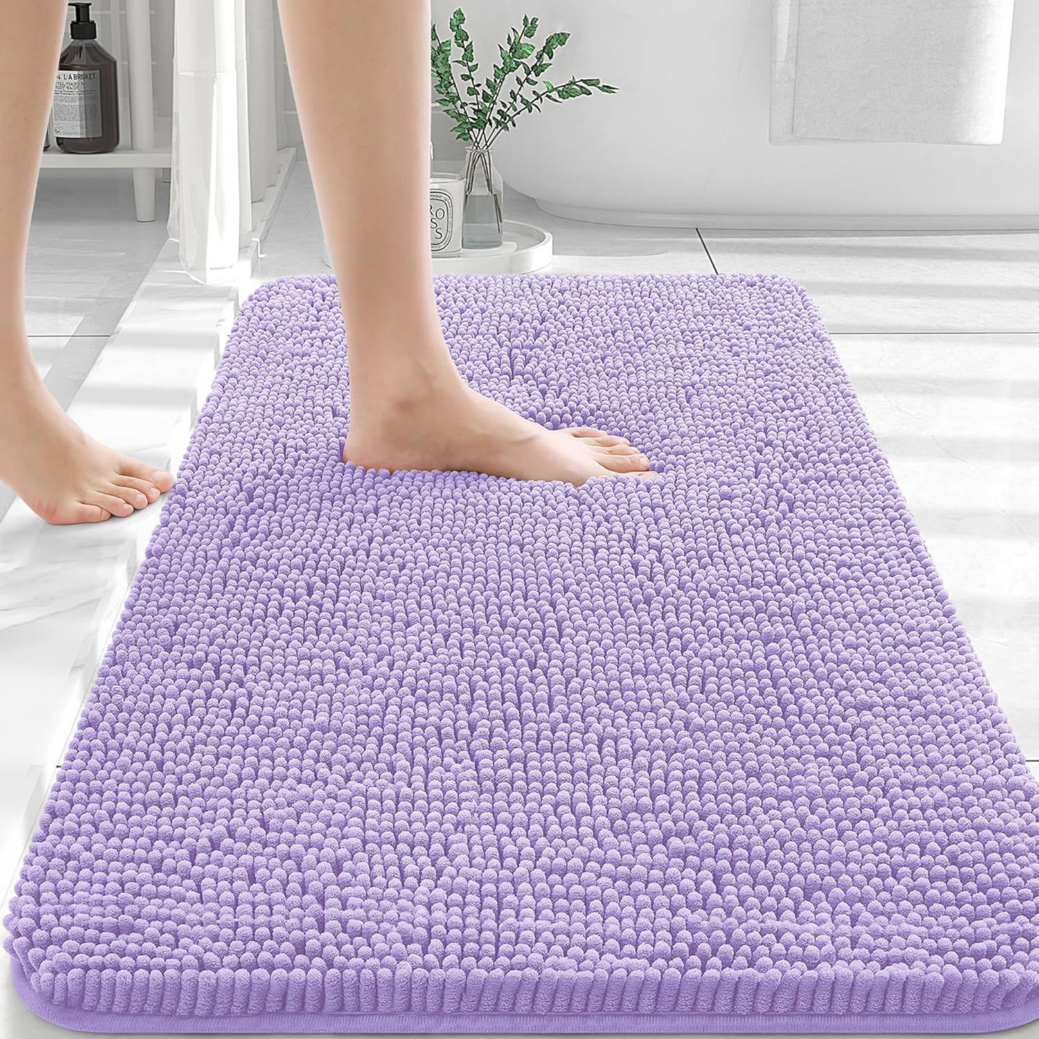 OLANLY Bathroom Rugs 36x24, Extra Soft Chenille Bath Mats