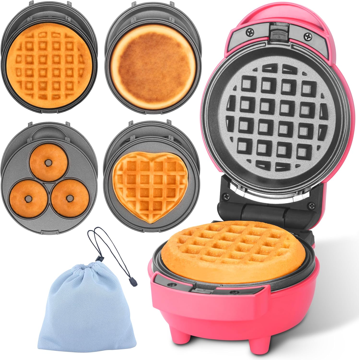 4-in-1 Mini Waffle Maker Kit - Compact & Versatile!