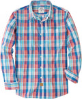 Mens Button Up Shirts Long Sleeve Casual Button Down Cotton Plaid