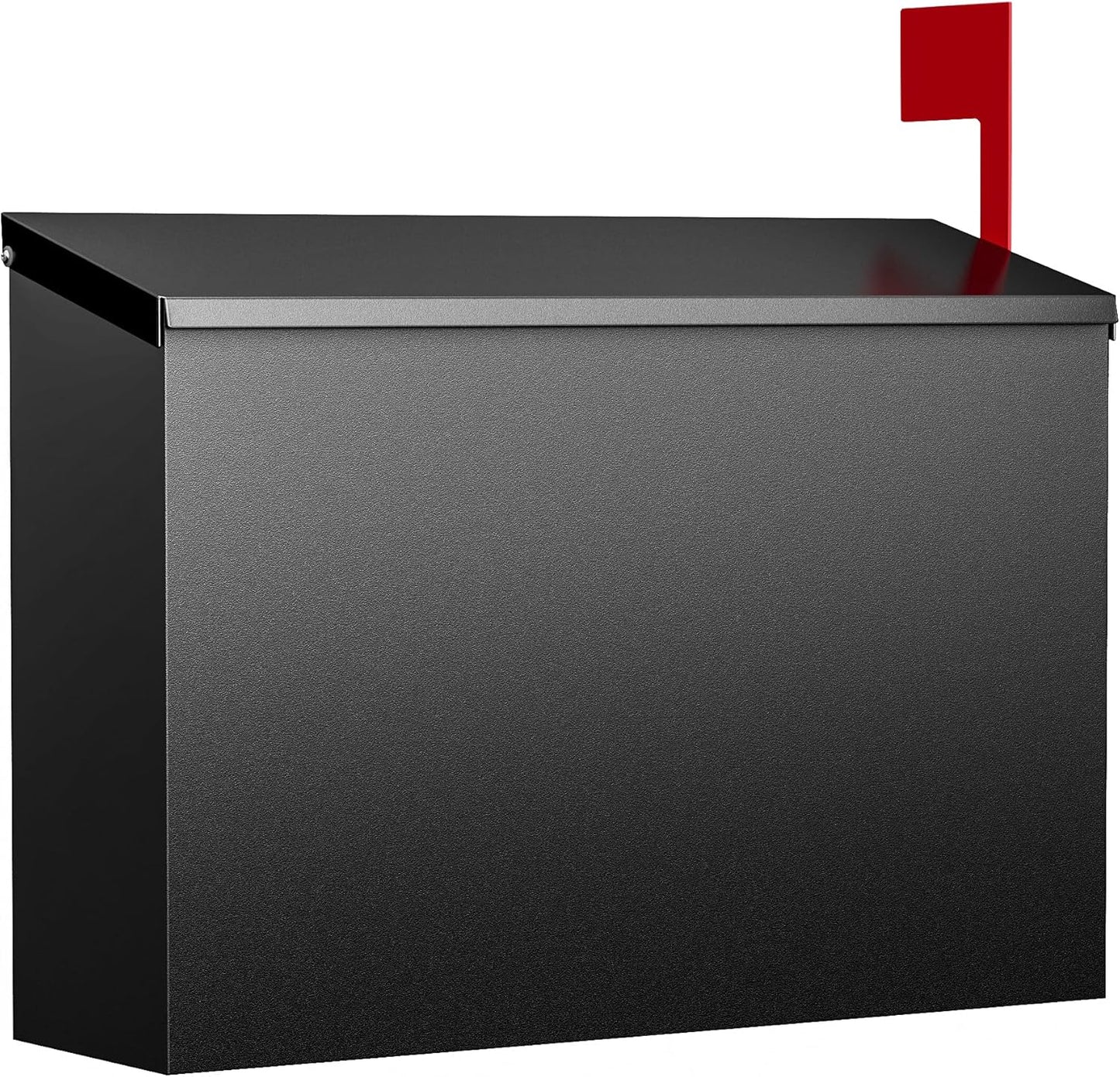 Large Capacity Wall-Mount Mailbox for Outside Use, Black