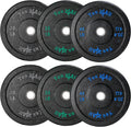Yes4All 2 in Bumper Plate Set 160 lb - Durable Rubber Weights