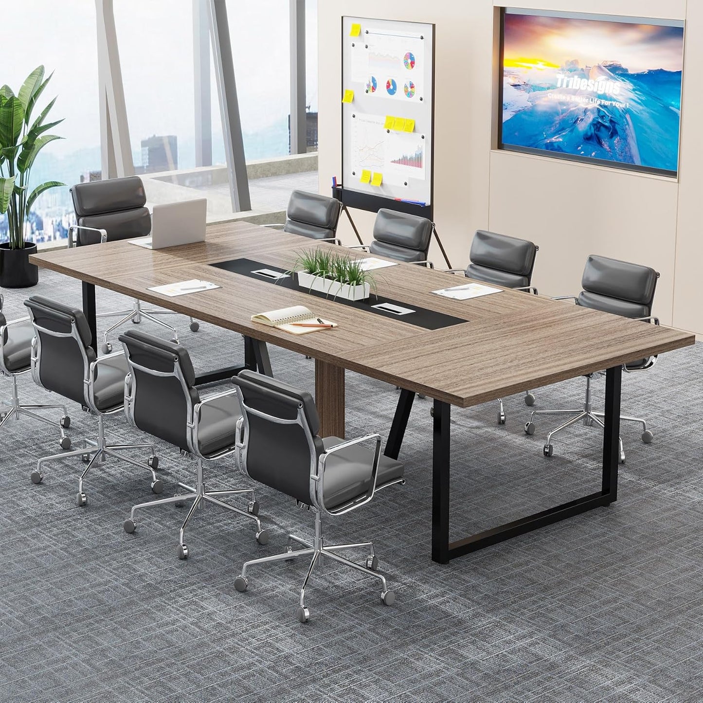 Tribesigns 8FT Conference Table for 10 People - Large Meeting Table