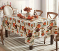 Thanksgiving Hayride & Happy Scarecrow Vinyl Tablecloth - Rustic Fall