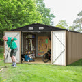 GUNJI 10 x 10 FT Outdoor Storage Shed for Garden Tools & More