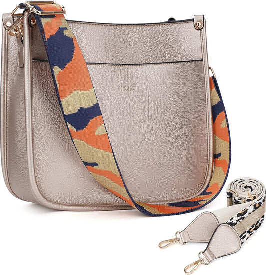 Trendy Vegan Leather Crossbody Bags for Women with Adjustable Straps