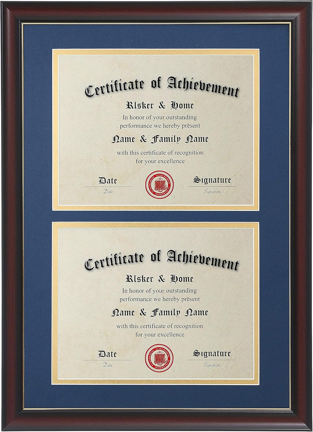 ELSKER&HOME Double Certificate Frame for 8.5x11 and 14x20 Inch