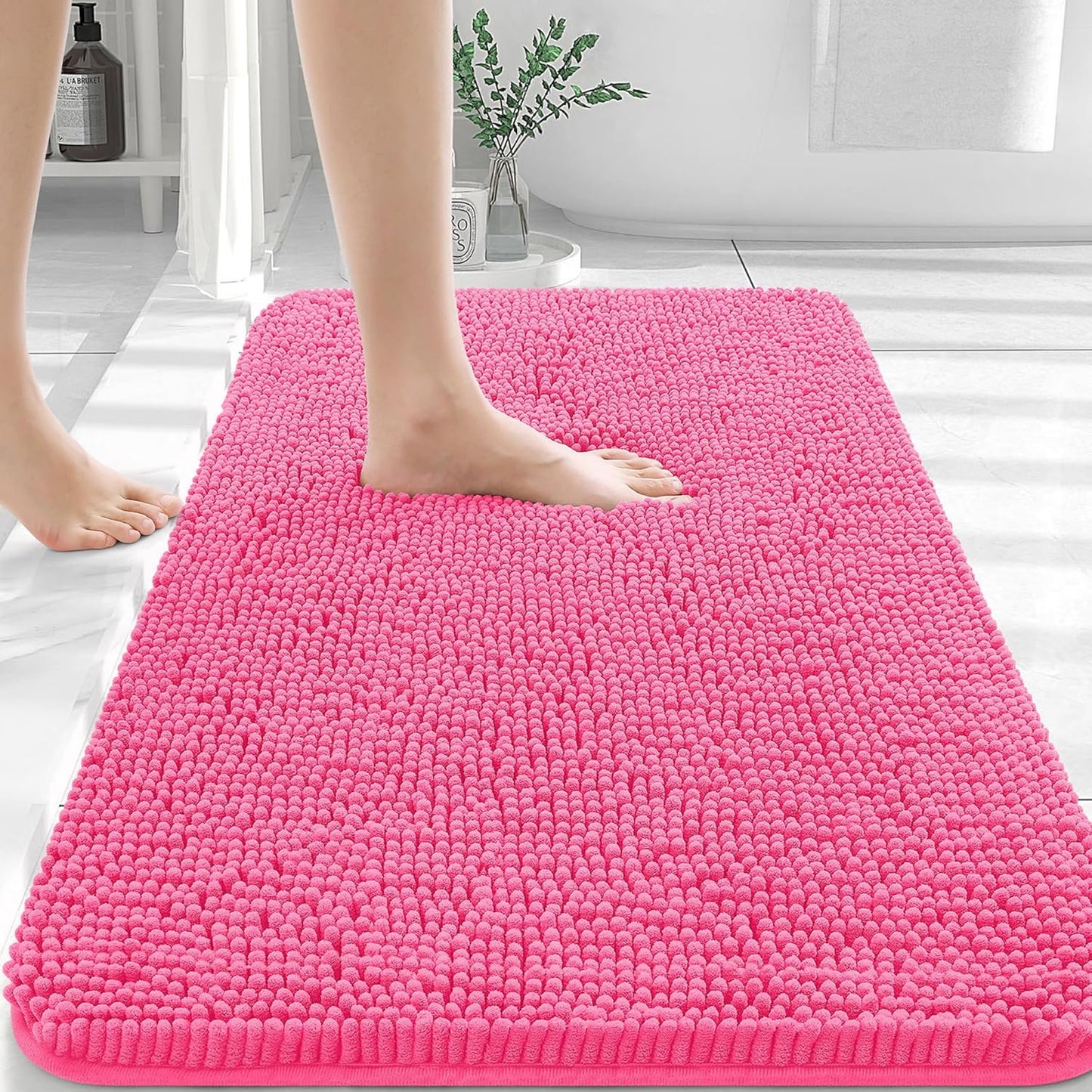 OLANLY Extra Soft Chenille Bath Rugs for Ultimate Comfort