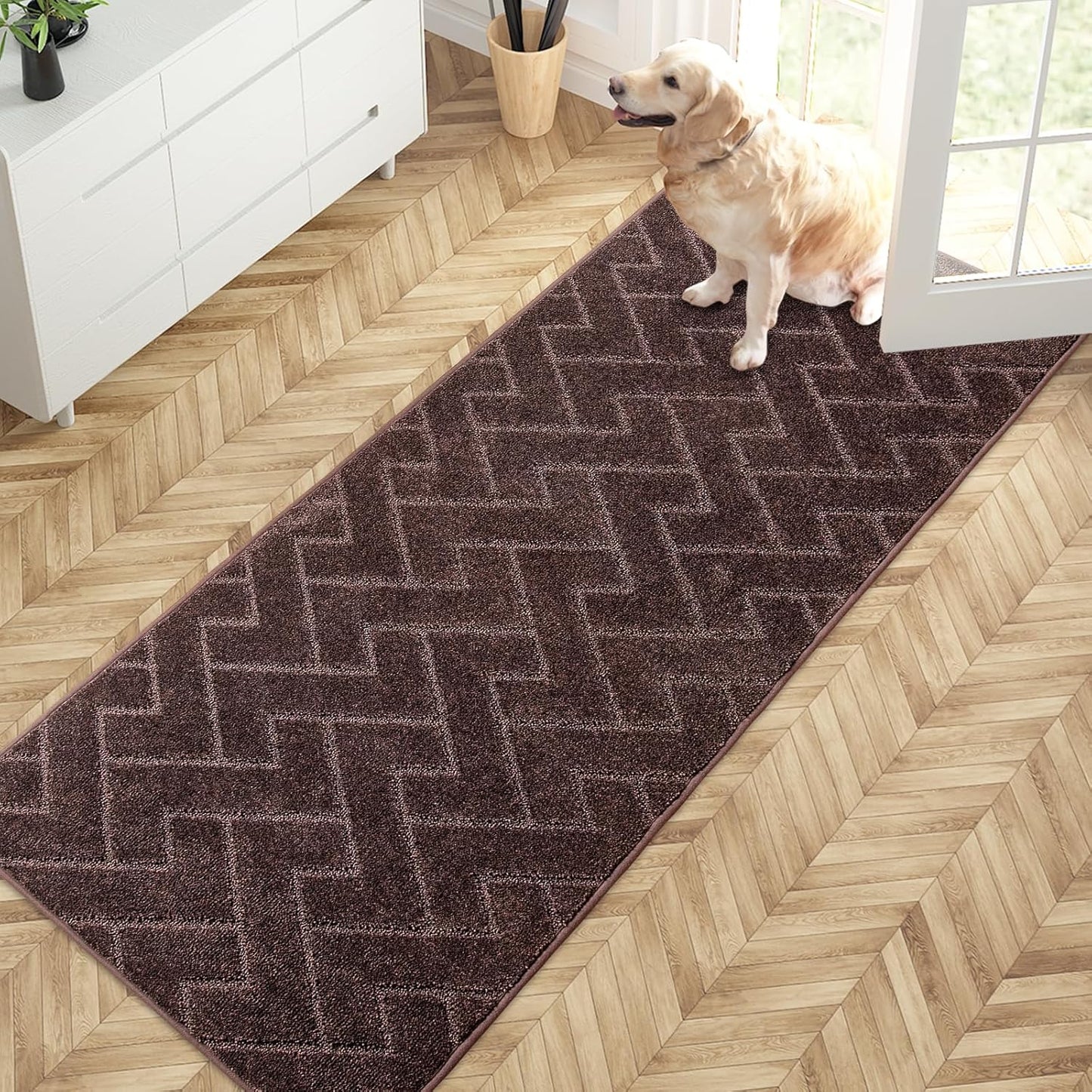 PURRUGS Dirt Trapping Door Mat 32in x 70in for All Weather Use