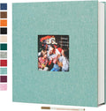 Large Photo Album Self Adhesive Linen Cover Scrapbook - Turquoise
