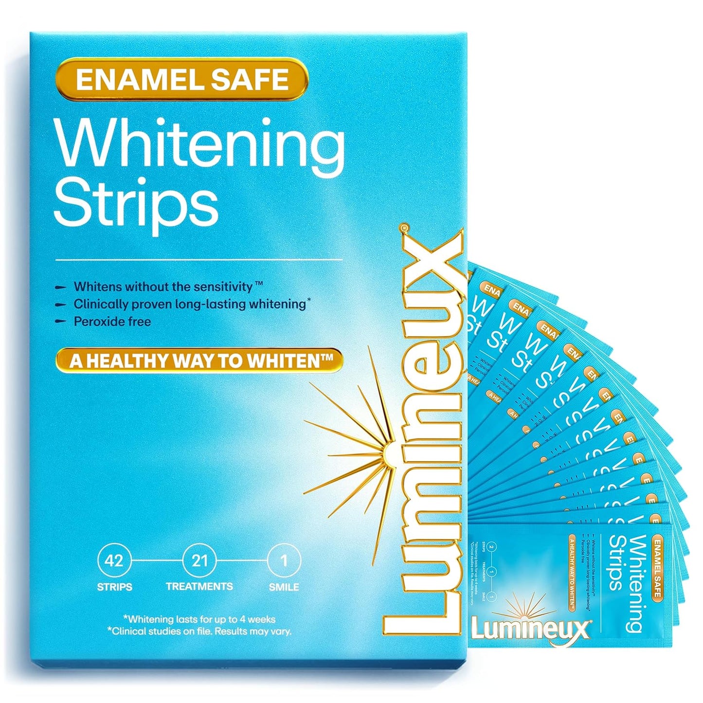 Lumineux Teeth Whitening Strips Kit for Sensitive Teeth Care
