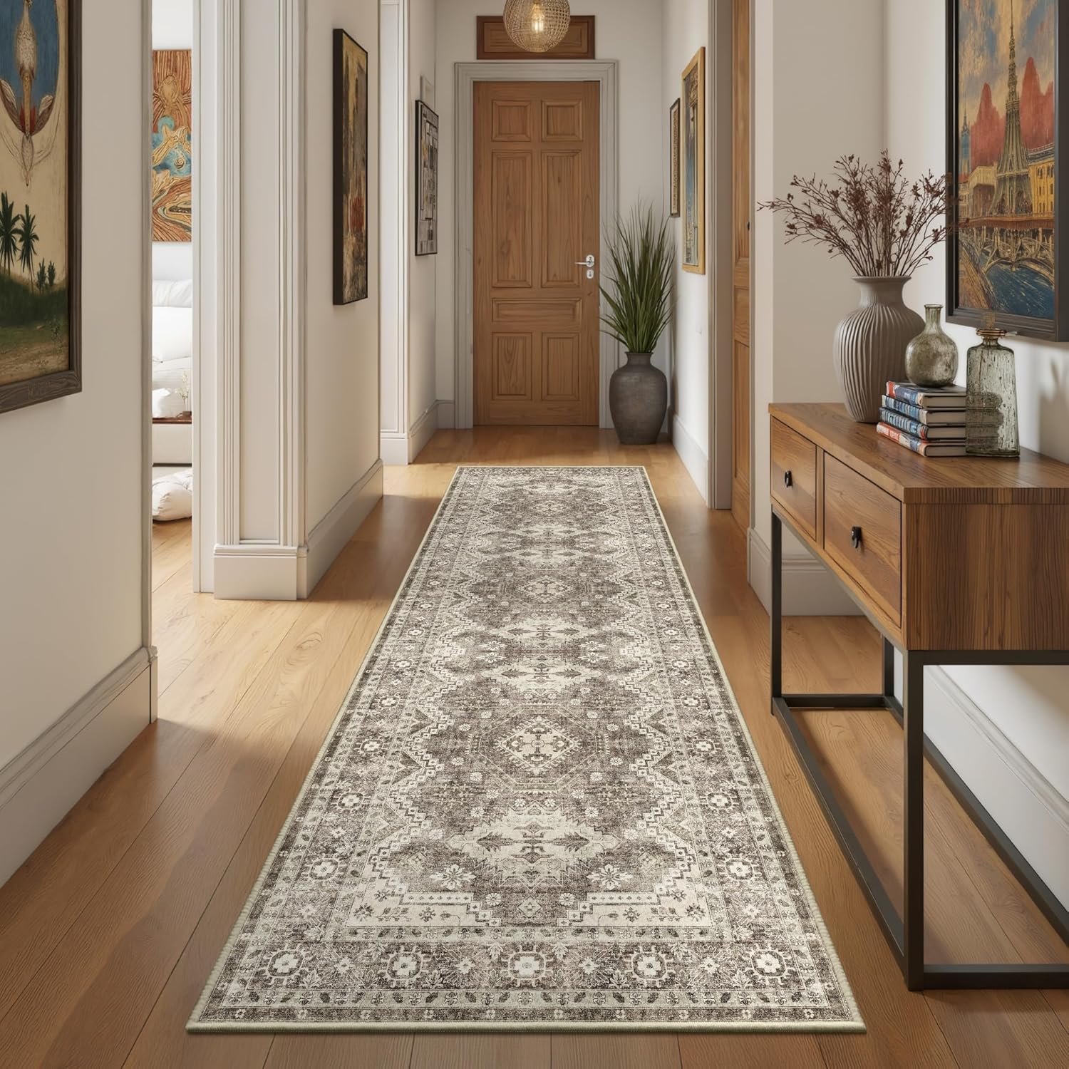 Rugland 2ft6x8ft Runner - Vintage Tribal Area Rug for Entryway