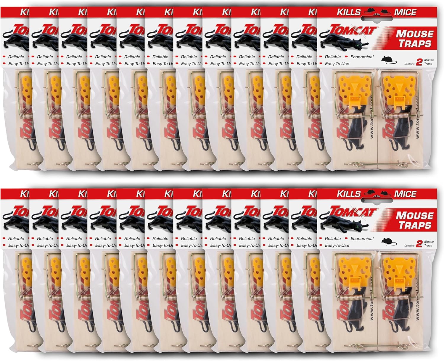 Tomcat Mouse Traps Wooden 24-Pack for Easy Effective Use