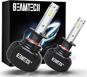 BEAMTECH H1 LED Headlight Bulb Conversion Kit for Brightness