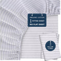 100% Organic Cotton Fitted Sheet Queen - Soft Percale, Deep Pocket
