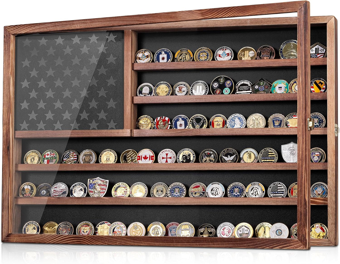 Challenge Coin Display Case for Military Coins and Medals