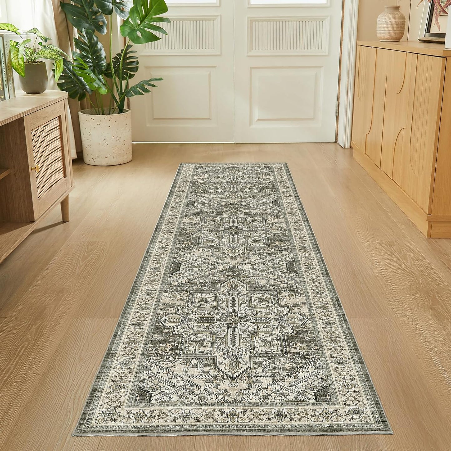 WITSHOCK Living Room Area Rugs 2x8: Soft Non-Slip Washable Rug