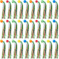 Bouncy Balls with Streamers 150-Pack - Colorful Party Favor Bulk