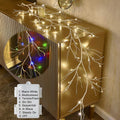 Lighted Birch Garland 6FT with 48 Warm White & Multi Color LEDs