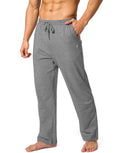 Men's Cotton Yoga Sweatpants Open Bottom - Comfortable Everyday Fit