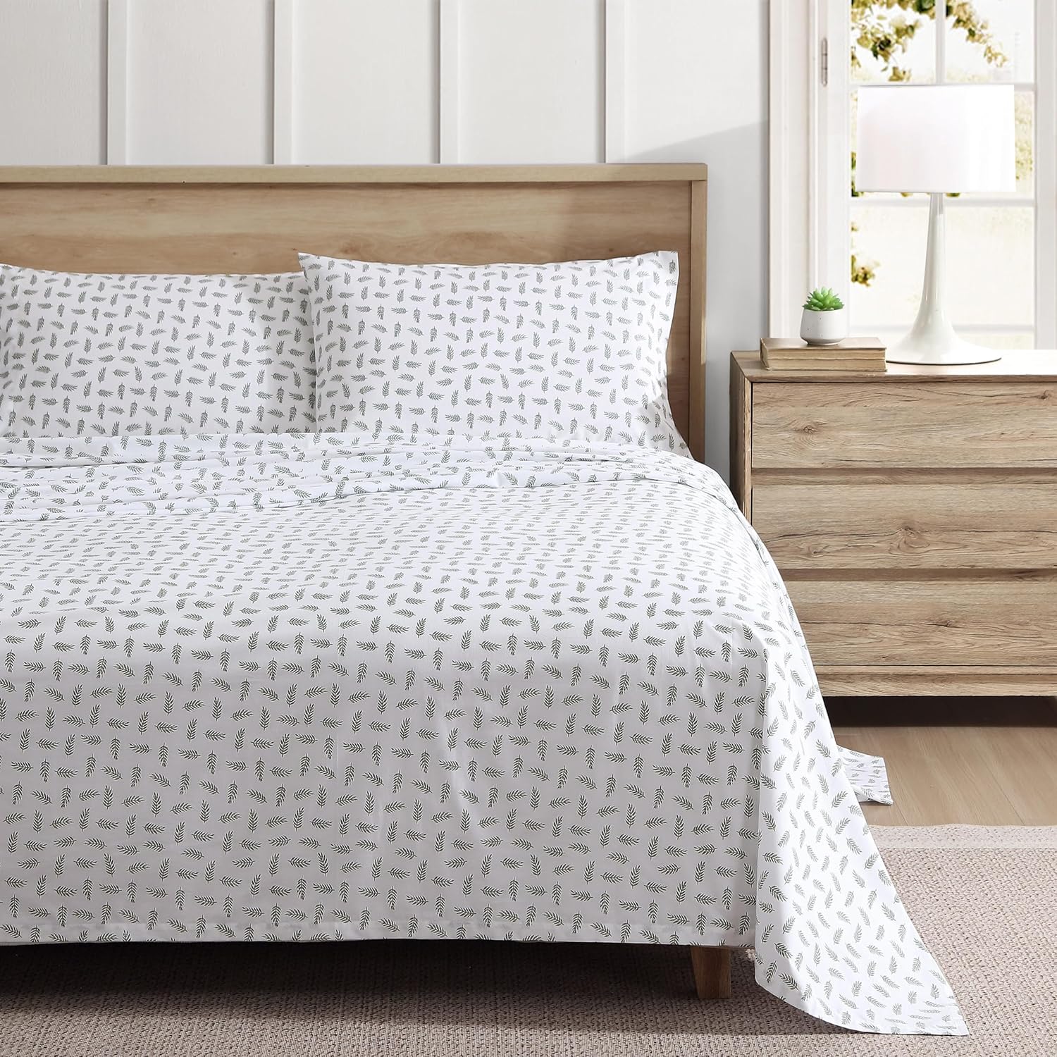 Eddie Bauer Twin Sheet Set - Crisp Cotton Percale Dorm Essentials
