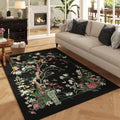 Chinoiserie-Style Floral 4x6 Rug for Bedroom and Office Use