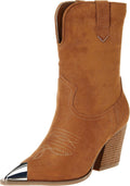 The Drop Sandra Heeled Cowboy Boot - Sleek Western Style