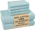 Casa Platino King Sheets Set 100% Cotton Ultra Soft & Cozy