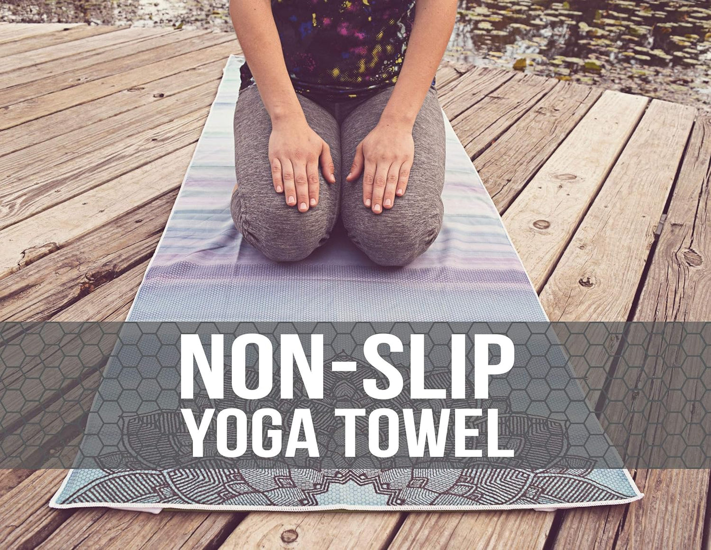 Eco-Friendly Non-Slip Hot Yoga Towel with Exclusive Corner Pockets!