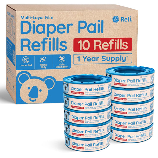 Reli Diaper Pail Refill Bags for Genie Complete and More