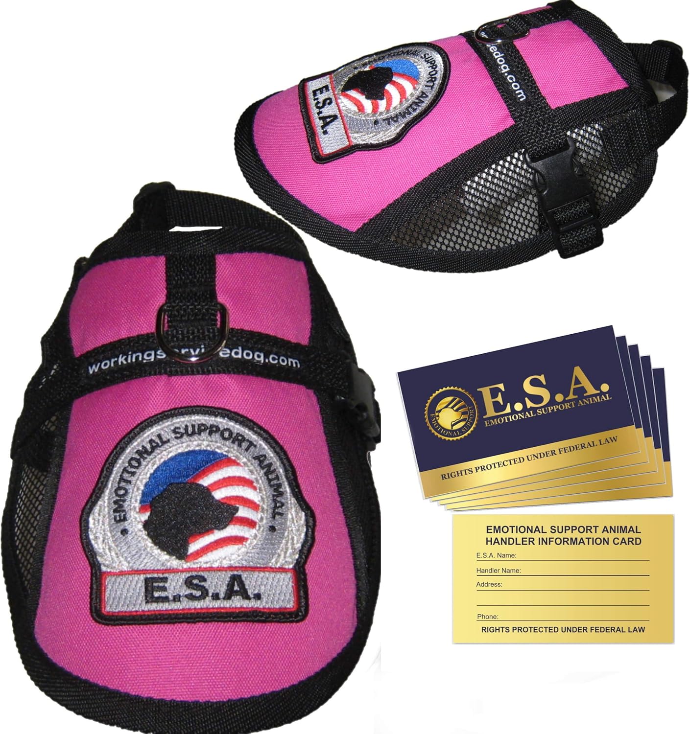 Premium Emotional Support Dog Vest with Mesh Cooling Panel