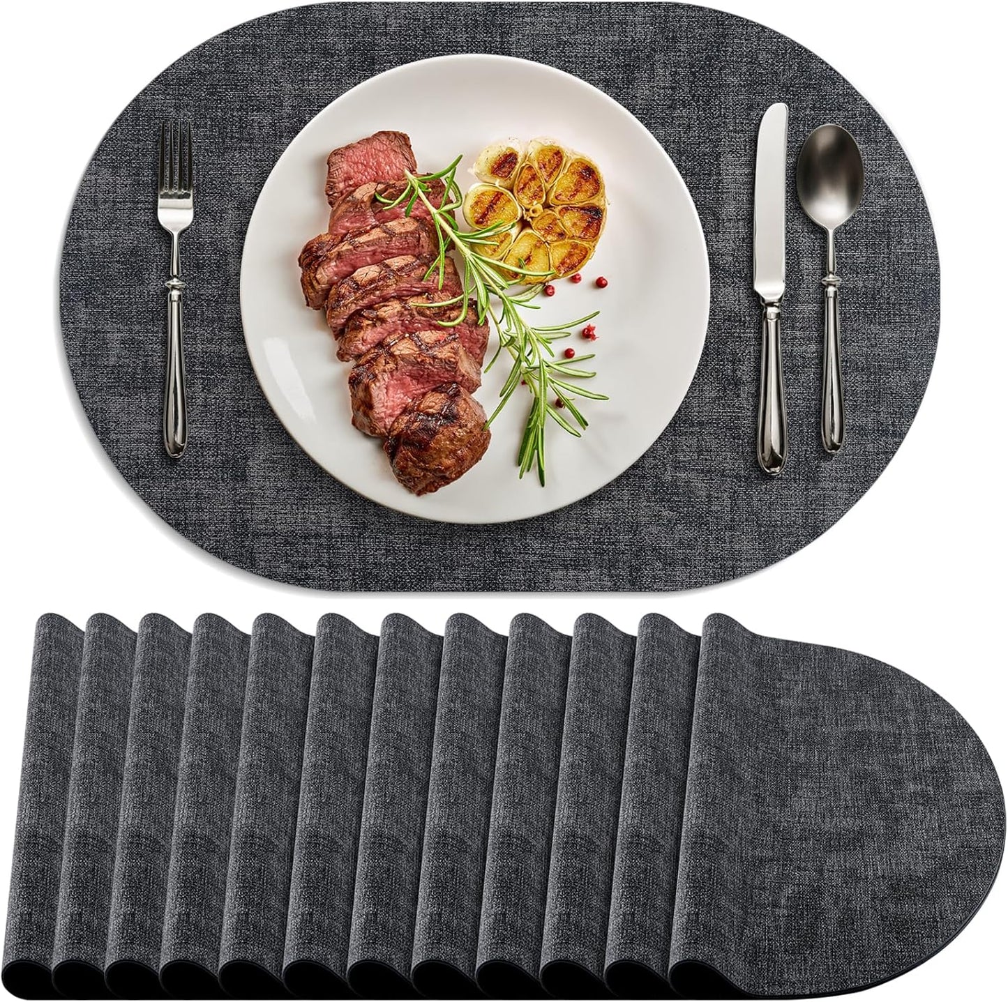 Washable Heat Resistant Placemats Set of 12 for Dining Tables
