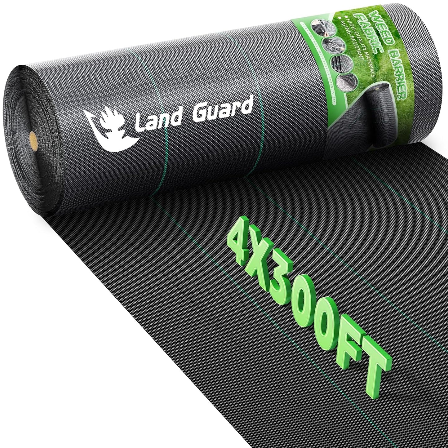 Land Guard 4ft x 300ft Weed Barrier Fabric for Effective Control