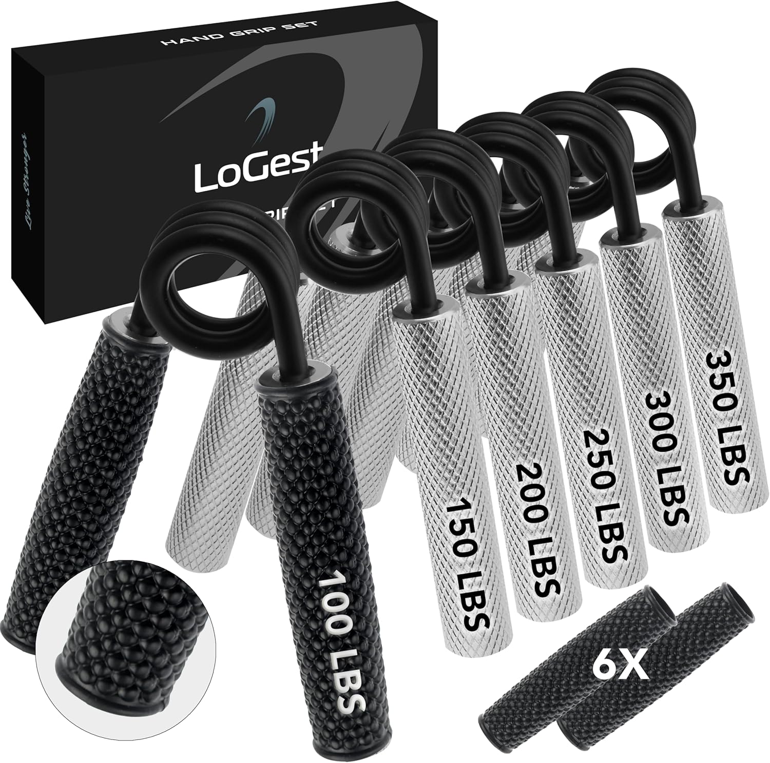 Logest Metal Hand Grip Set for Ultimate Grip Strength Training