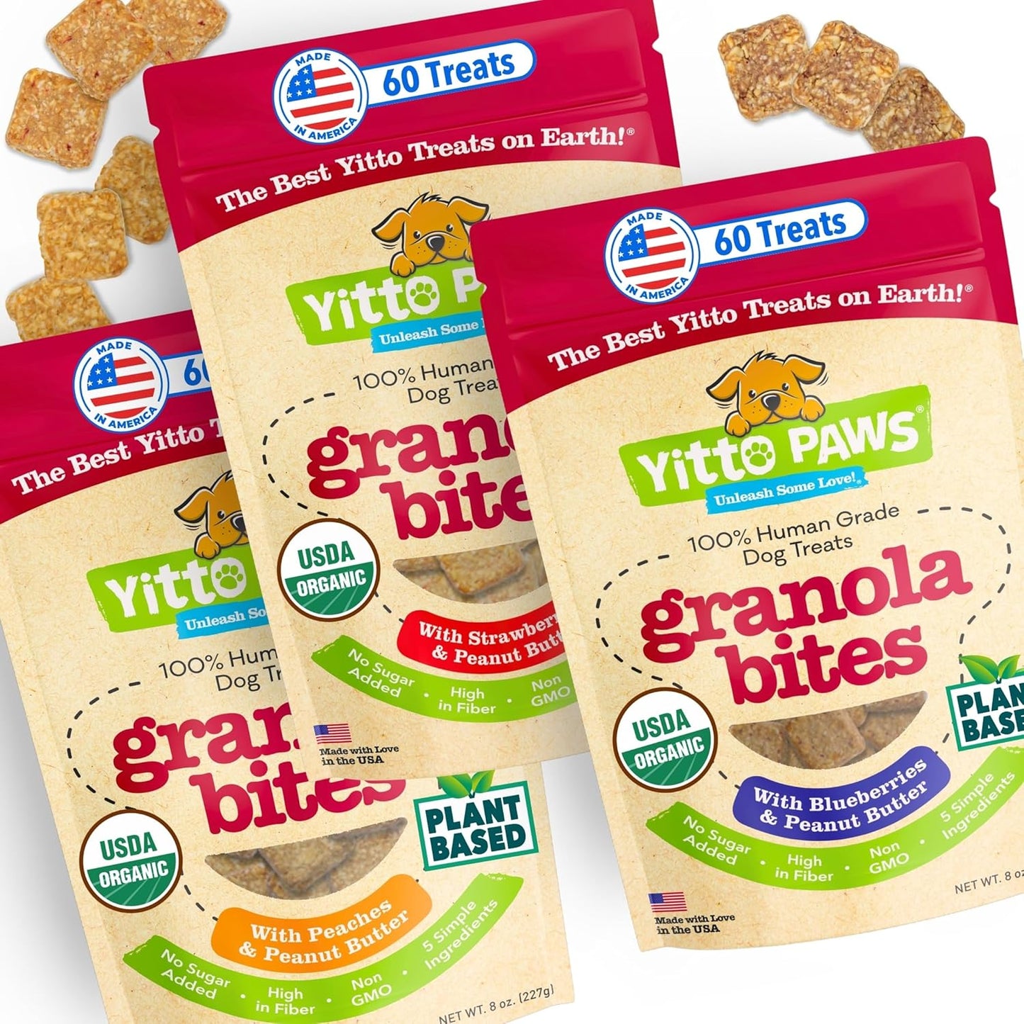 Organic Dog Treats Crunchy Vegan Biscuits for All Breeds