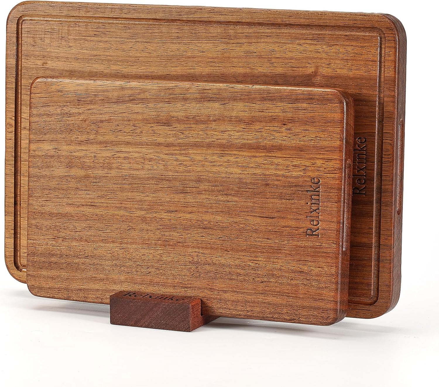 Solid Teak Wood Cutting Board Set for Kitchen Meat and Vegetables