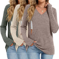 3 Pack Women's Maternity Nursing Tops V Neck - Comfortable Nursing 35%