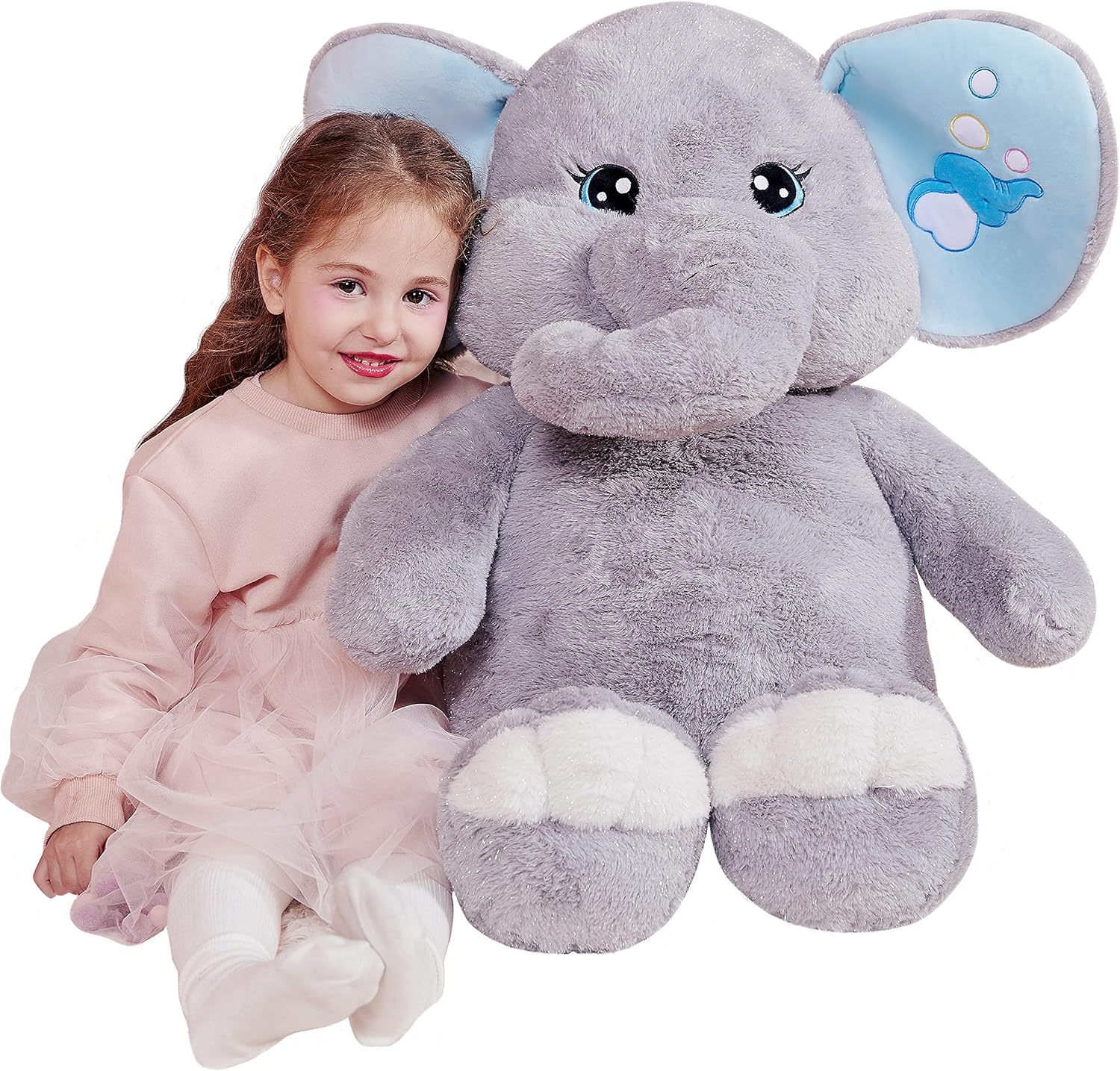 IKASA Giant Elephant Stuffed Animal Plush Toy for Kids Gifts