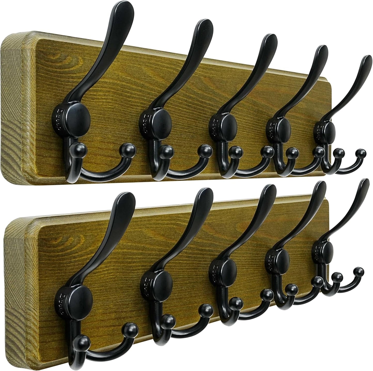 Dseap Coat Rack Wall Mount - Heavy-Duty Rustic Hanger