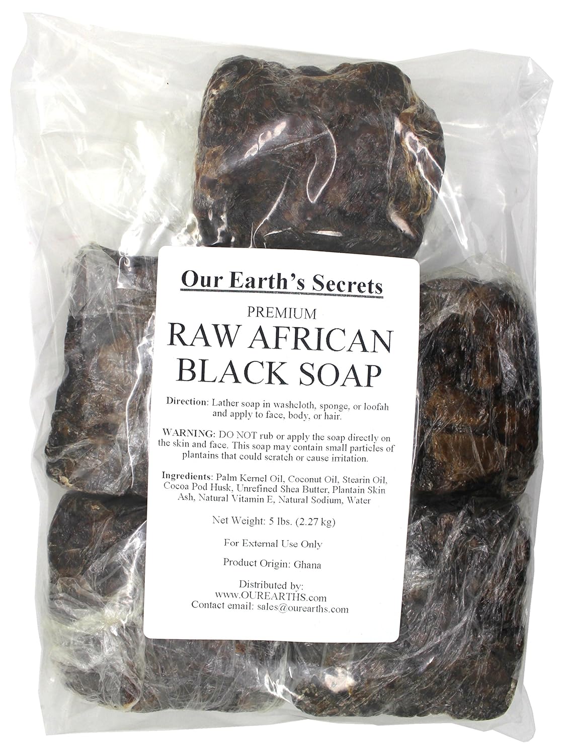 Our Earth's Secrets Premium Natural Raw African Black Soap