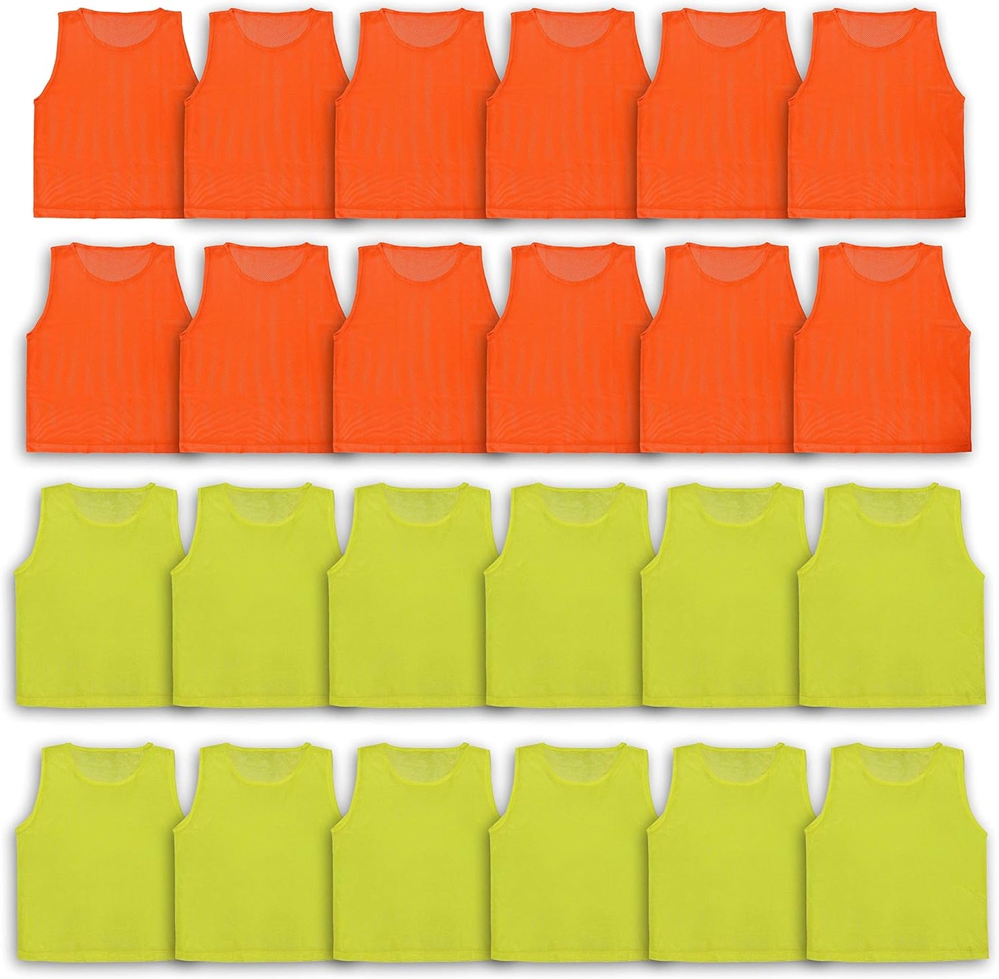 LITEMESH Pinnies Set of 12 or 24 for Youth Sports Practice