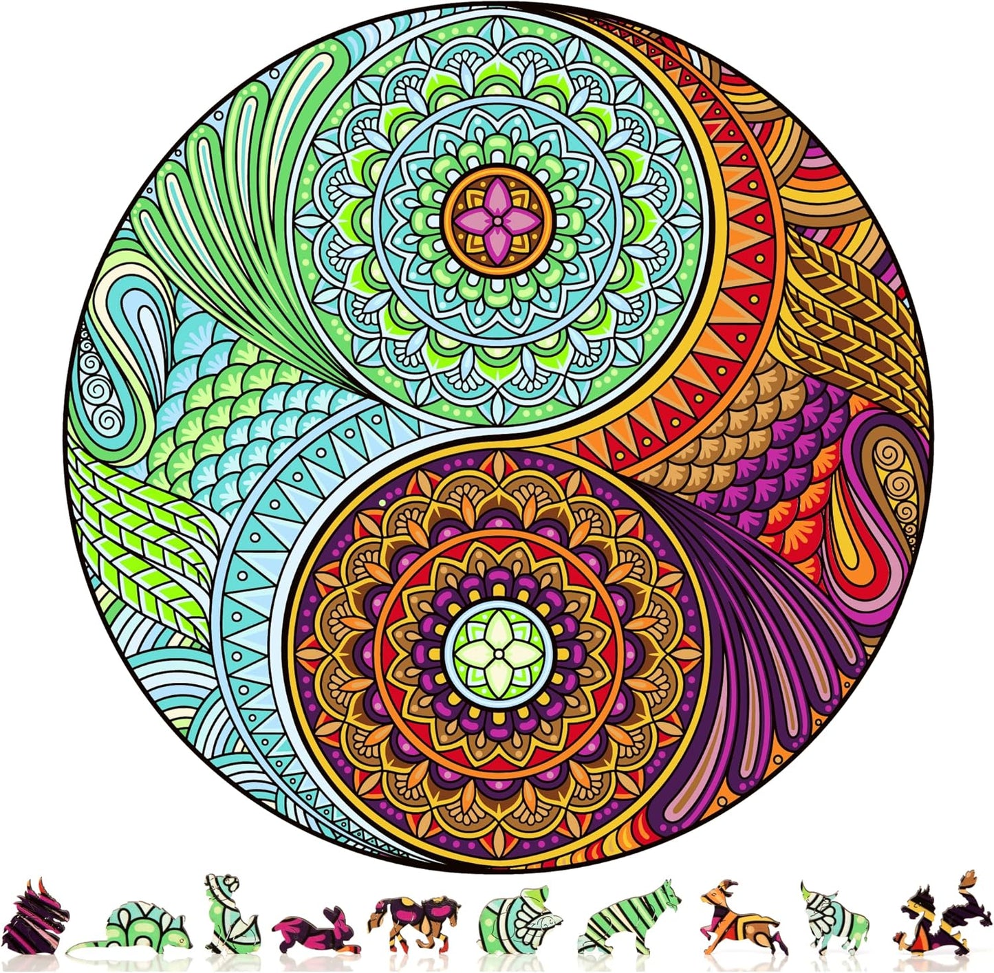 ZenChalet Yin Yang 500 Piece Wooden Puzzle for Adults Gift