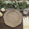 Acrylic Charger Plates 13 in Rustic Natural Scalloped Rim - Rustic