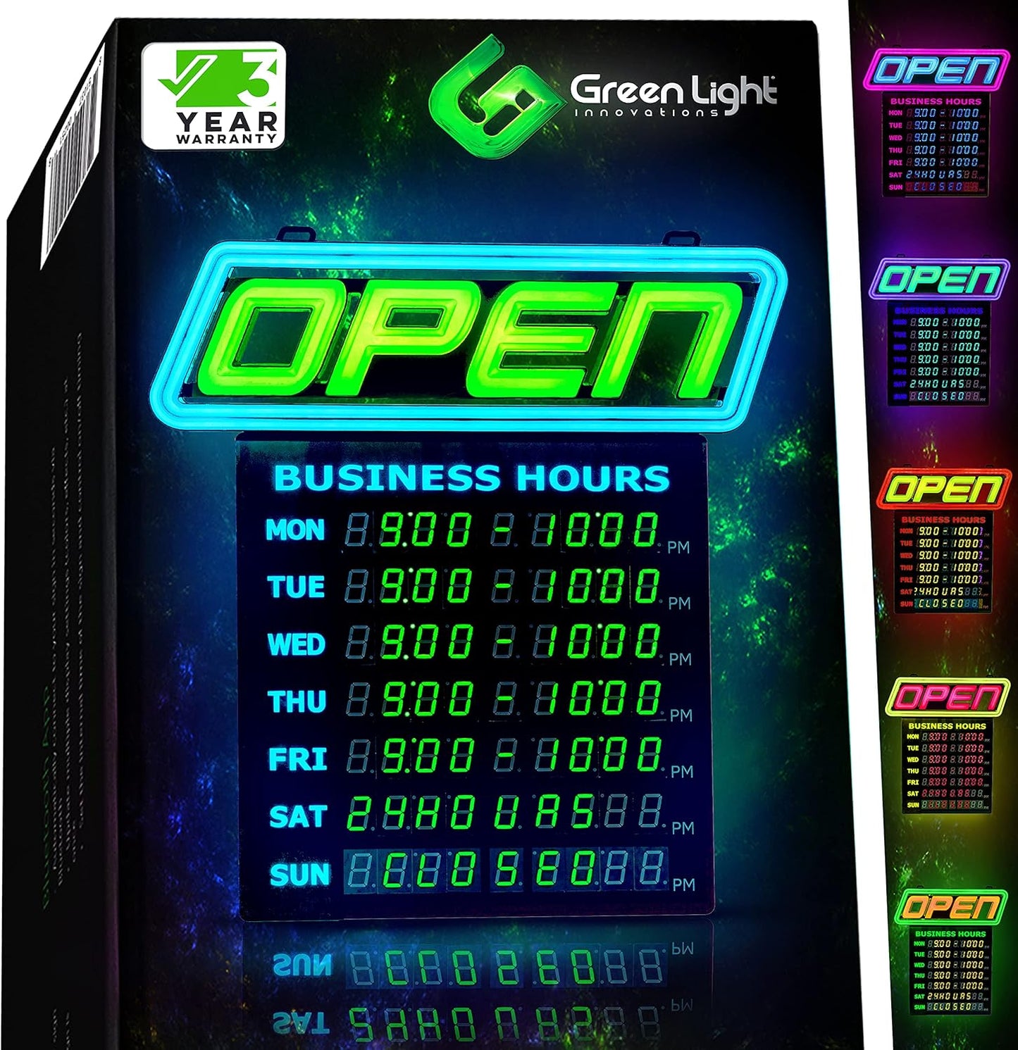 SuperBright LED Open Sign with Programmable App for Business