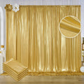 20ft x 10ft Gold Sequin Backdrop Curtain for Parties - Shimmering