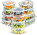 24pc Borosilicate Glass Food Storage Set - 12 Airtight Meal Prep