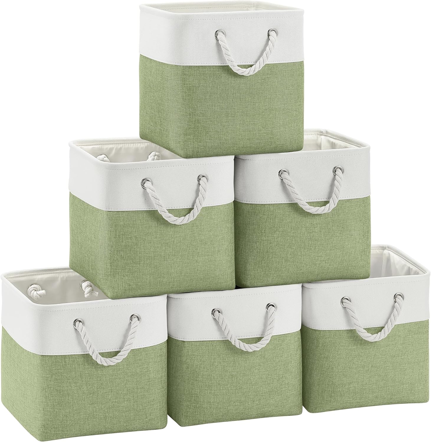 Fabric Cubes Storage Basket 6 Pack 11x11 in for Home Office