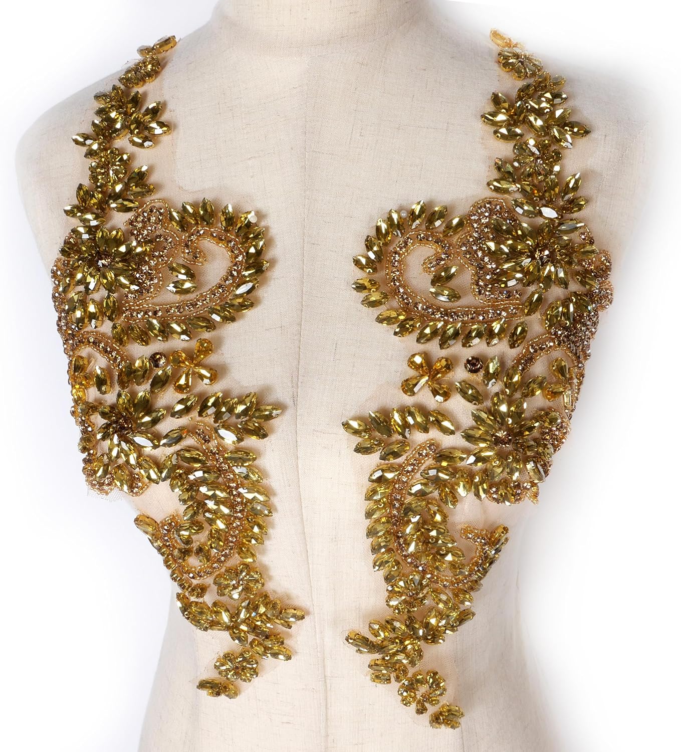 Luxury Look Shiny Rhinestone Applique Patch for Dress Decor