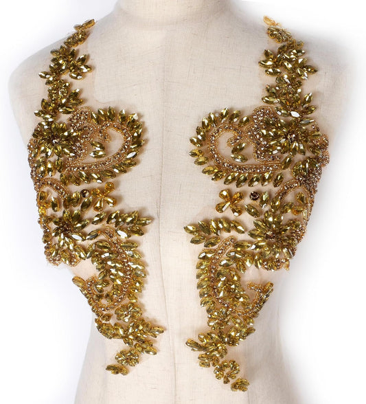 Luxury Look Shiny Rhinestone Applique Patch for Dress Decor
