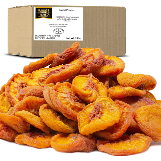 California Extra Fancy Sun Dried Peach Halves - 5 lb Value Size